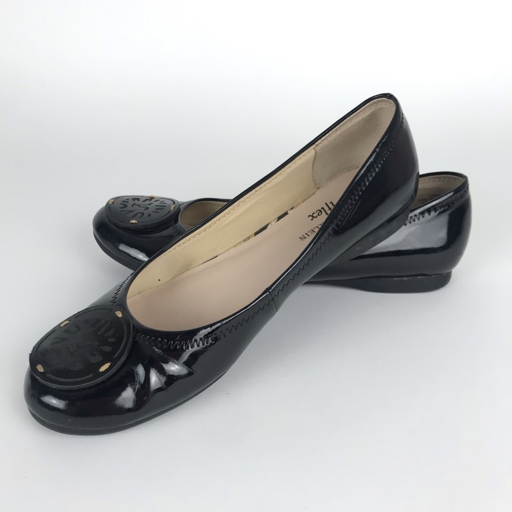 Anne Klein iFlex Black Flats Size 8